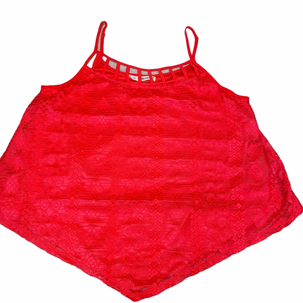 Maurices bright neon orange/red tank top